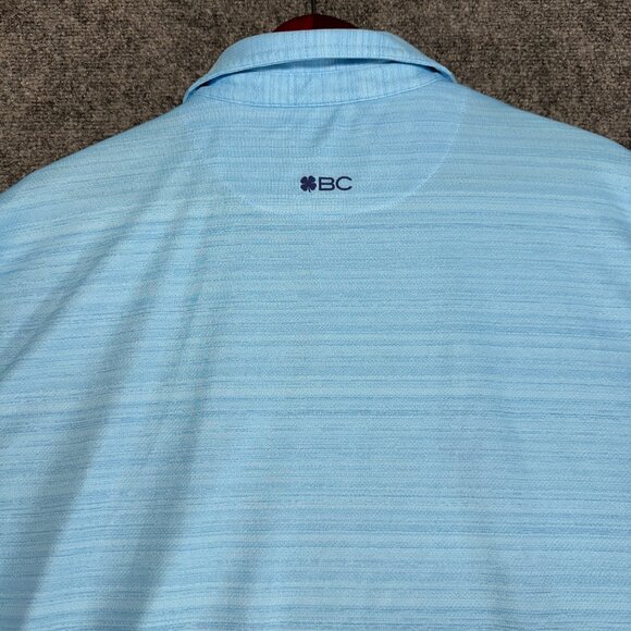 Black Clover Polo Shirt Mens XL Blue Short Sleeve Live Lucky SLeeve Logo - Picture 8 of 8